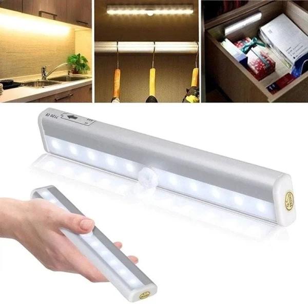 LED Motion Sensor PIR Cordless Night Light Closet Stair Battery Powered White - AfterPay & zipPay Available