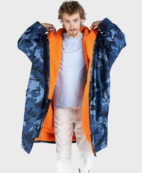 Dryrobe Advance Long Sleeve Changing Robe V3 - Blue Camo / - M