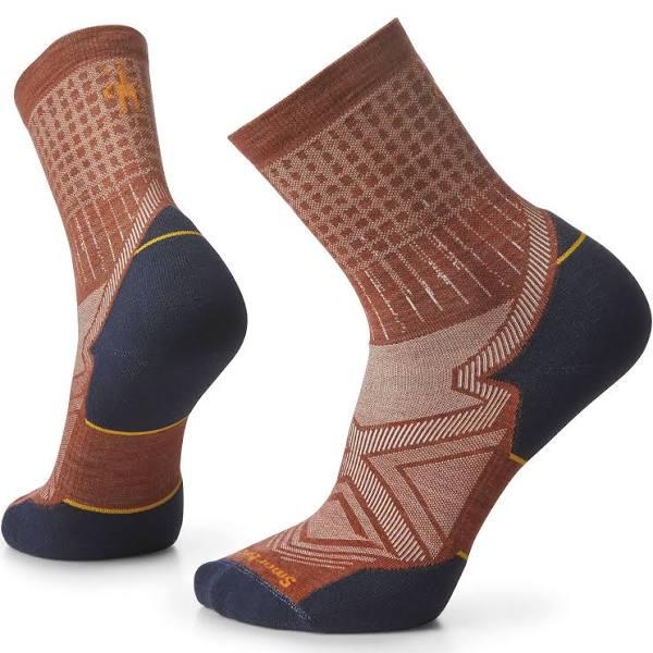 Smartwool Run Targeted Cushion Pattern Mid Crew Mens Socks - Picante - L