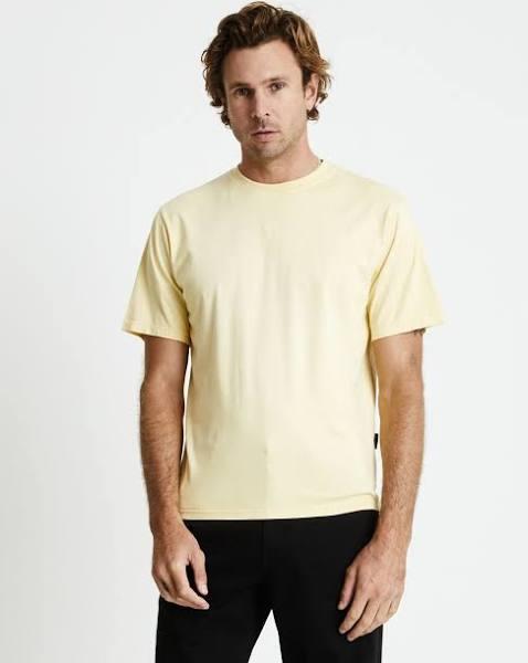 Mens Mr Simple Heavy Weight Mens SS Tee Butter Yellow Size Large