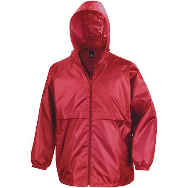 Result Mens Core Adult Windcheater Water Repellent Windproof Jacket Red L