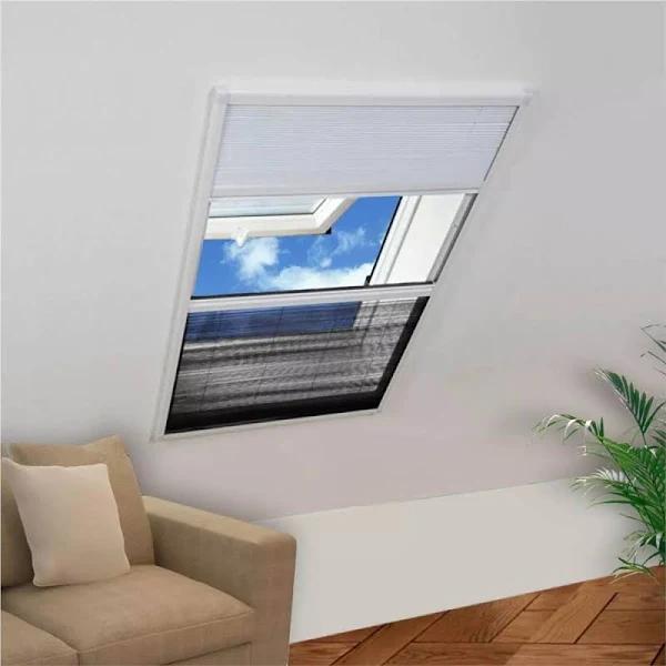 Plisse Insect Screen For Windows Aluminium 80x120 cm With Shade vidaXL