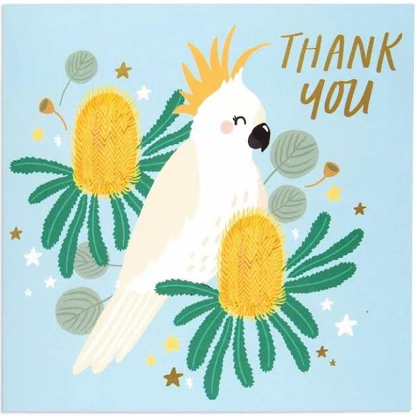 Australian Spirit Bush Buddies Thank You Card - Cockatoo