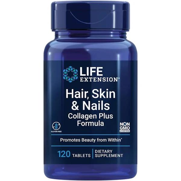 Life Extension Hair Skin & Nails Collagen Plus Formula 120 Tablets