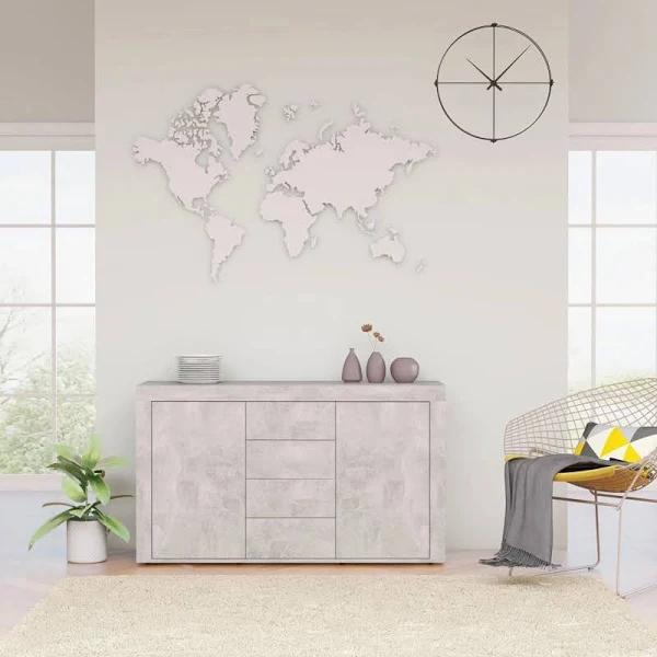 Sideboard Concrete 120x36x69 cm Chipboard - Grey