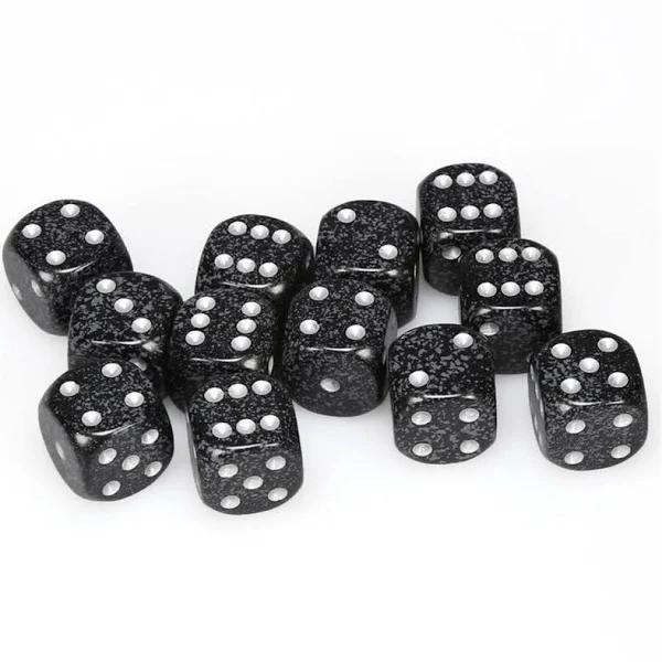 Chessex Ninja: Speckled D6 Set of 12 - 16mm