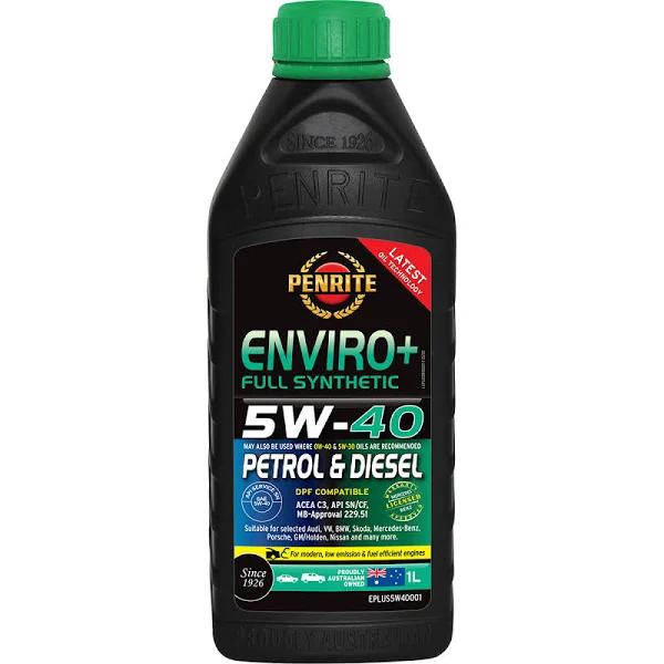 Penrite ENVIRO+ 5W-40 Engine Oil 1L - EPLUS5W40001