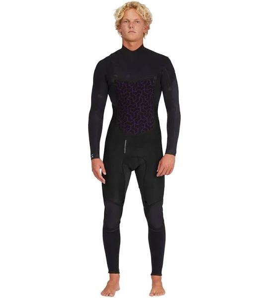 Billabong Men's 4/3mm Absolute Plus Chest Zip Fullsuit Wetsuit - Black - Swimoutlet.com