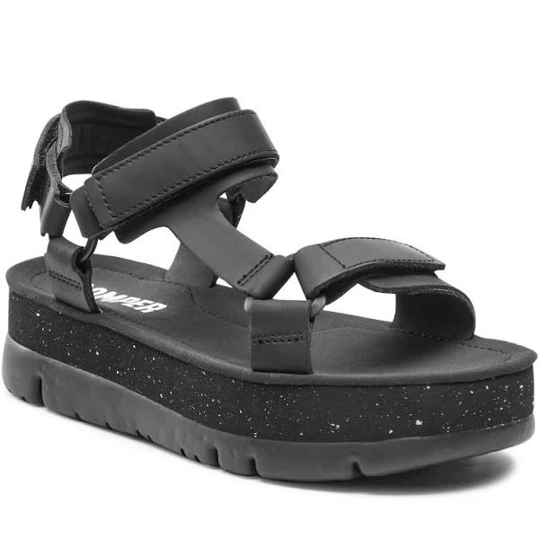 Camper Women's Oruga Up Sandals Leather Black 39