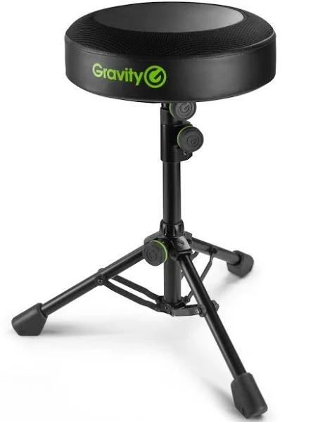 Gravity FDSEAT1 Round Musicians Stool Foldable Adjustable Height