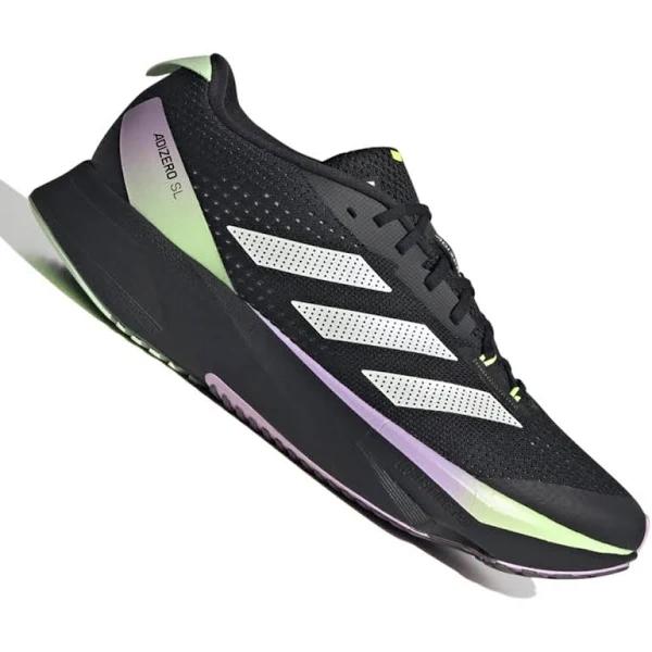 Adidas Adizero SL Black / Zero Metalic / Green Spark M 11 / W 12 - Men Running Trainers