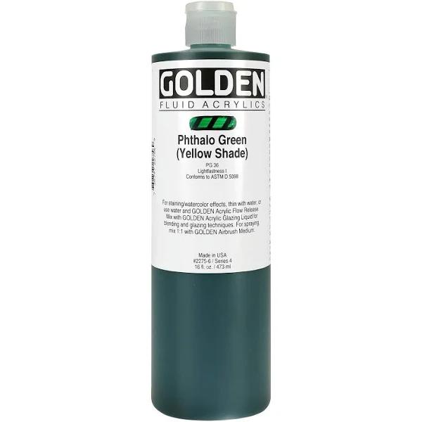 Golden Fluid Acrylic 473ml Phthalo Green Yellow Shade