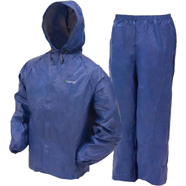 FROGG TOGGS Mens Ultra Lite Rain Suit Blue Small