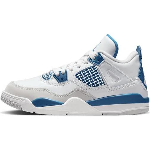 Air Jordan 4 Retro (PS) Sneakers Off White / Military Blue - US 10.5C