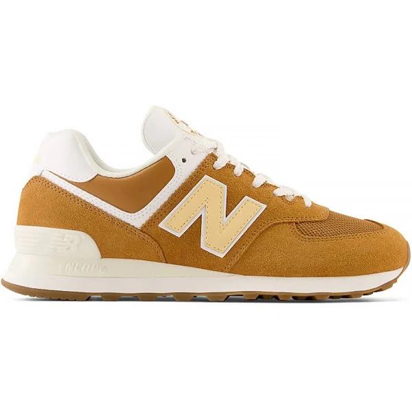 New Balance Unisex 574 - Brown/White (Size 7.5)