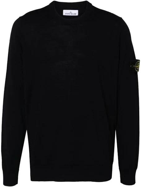 Stone Island - Compass-Badge Fine-Knit Jumper - Men - Wool/Polyamide - L - Blue