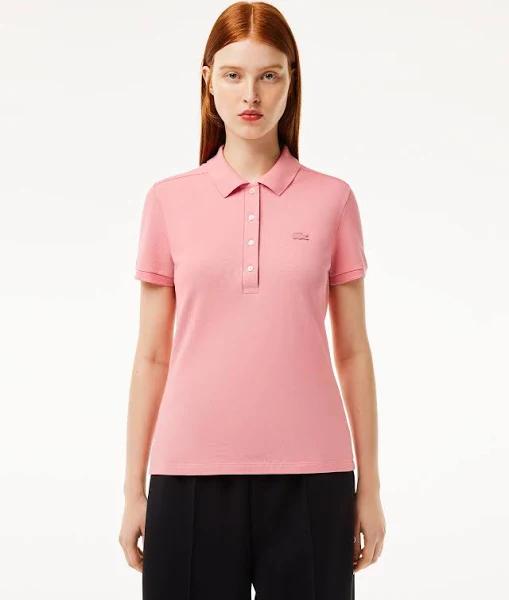 Lacoste L.12.D 4 Button Slim Fit Polo Shirt Pink XS-S