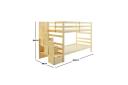 Luxo Furniture Galla Timber Bunk Bed with Storage Staircase