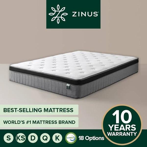 Zinus Mattress Queen Double King Single Bed Memory Foam Pocket Spring