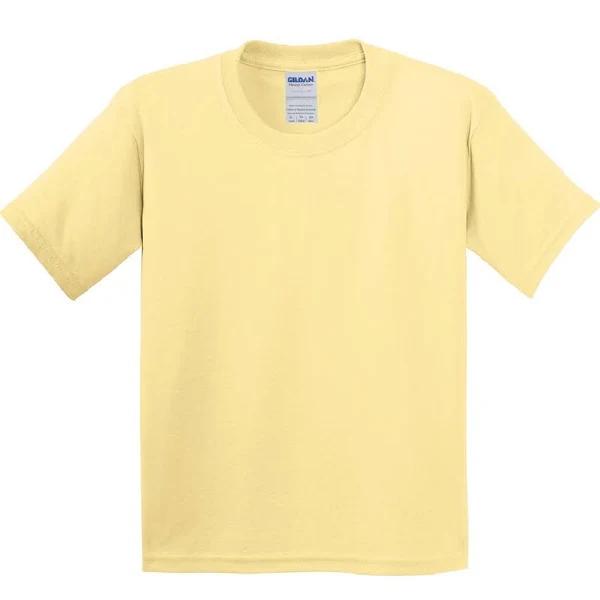 Gildan Youth Unisex Heavy Cotton T-Shirt Yellow Haze XS