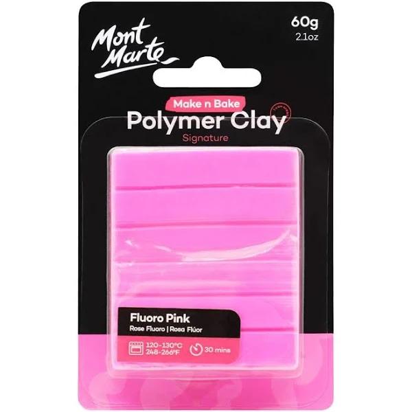 Mont Marte Make N Bake Polymer Clay 60g - Fluoro Pink