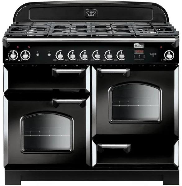 Falcon Classic 110cm Gas Cooker - Black & Chrome