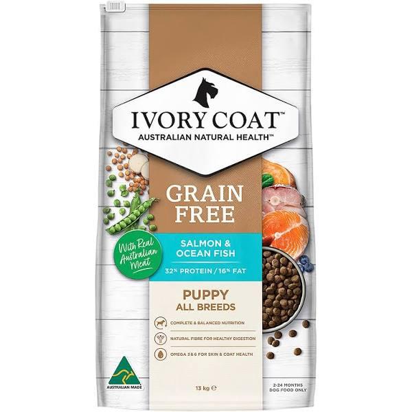 Ivory Coat Grain Free Dry Puppy Food Salmon & Ocean Fish 13kg