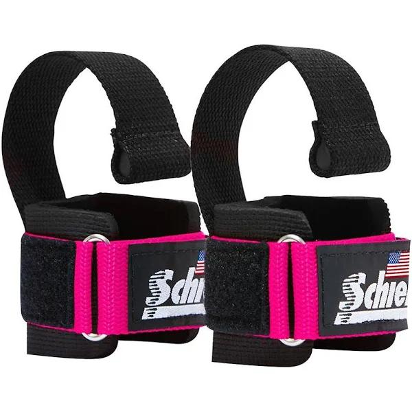 Schiek Sports Model 1000-DLS Deluxe Dowel Lifting Straps - Pink