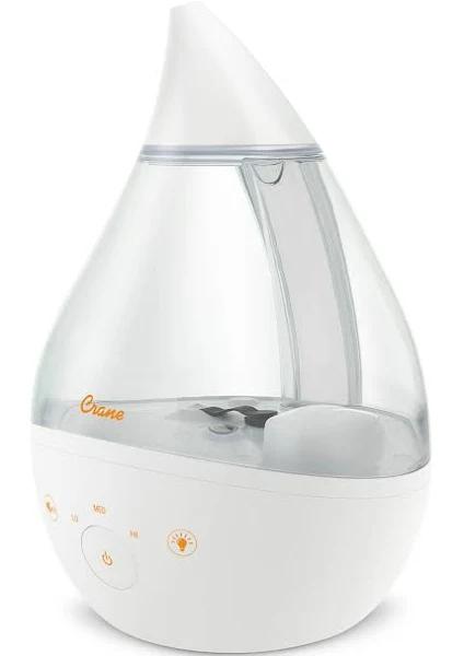 Crane 4 in 1 Top Fill Drop Humidifier With Sound Machine - Clear