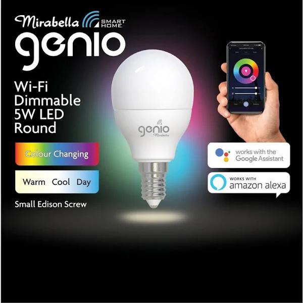 Mirabella Genio Fancy Round Wifi 5W SES 470lm 2700K-6500K