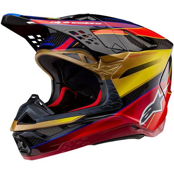 Alpinestars Supertech M10 2206 Era Helmet Gold Red