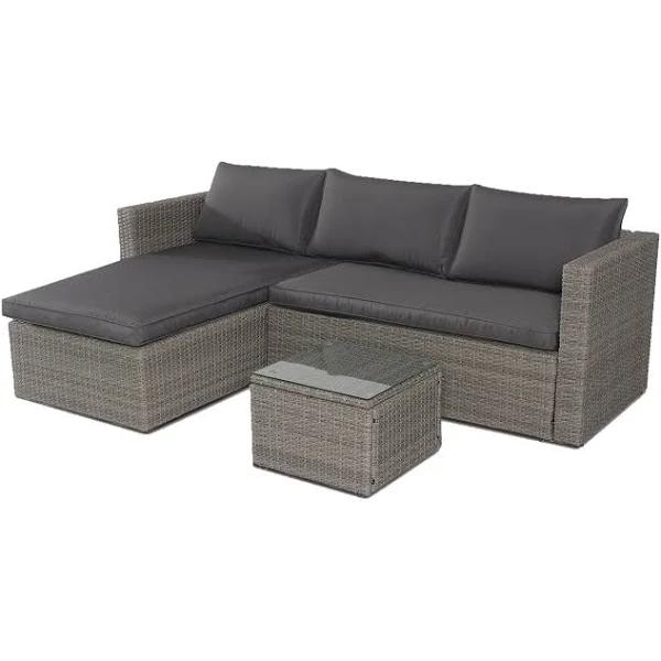 Marquee 3 Piece Bayfield Wicker Corner Sofa