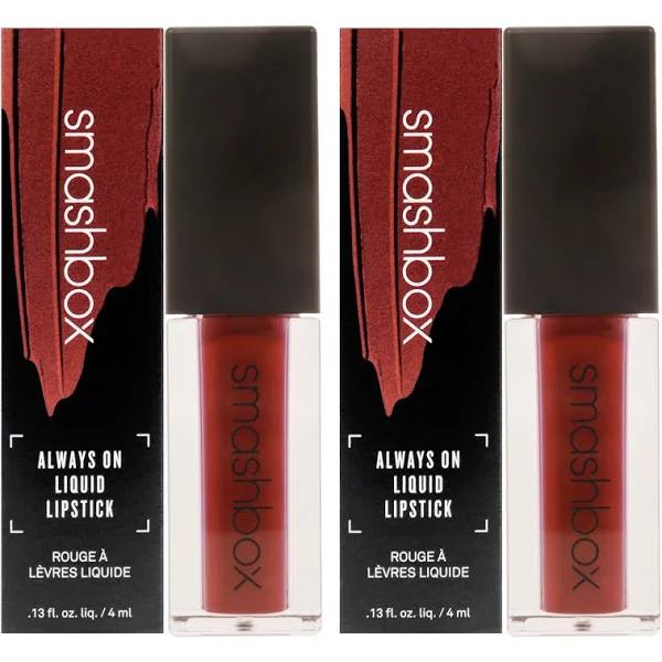 Always On Liquid Lipstick - Miss Conduct by Smashbox for Women - 0.13 oz Lipstick - Pack of 2 - Earn Everyday Rewards, AfterPay Available