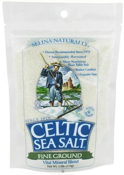 Celtic Sea Salt, Fine Ground - 4 oz pouch