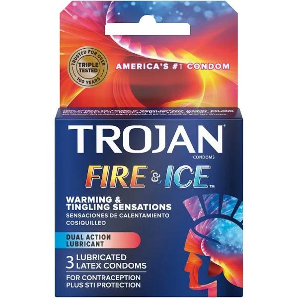 Trojan Fire & Ice Condoms - Box of 3