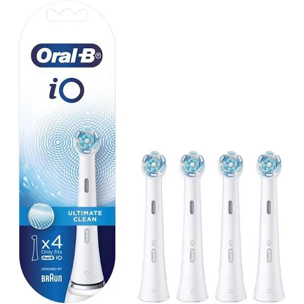 Oral-B IO Ultimate Clean Replacement Brush Heads 4 Pack - White