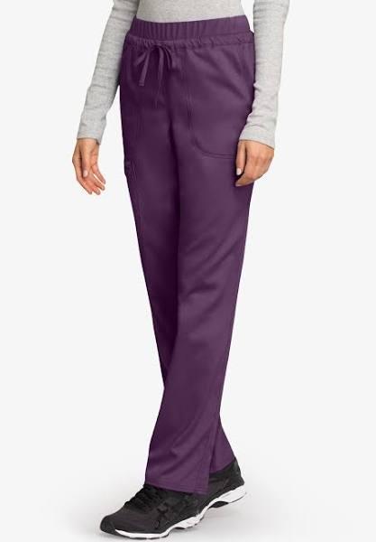 Cherokee Workwear Revolution Drawstring Cargo Scrub Pants - L - Eggplant