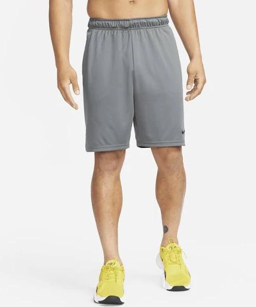 Nike Mens Dri-FIT Knit Training Shorts Grey S