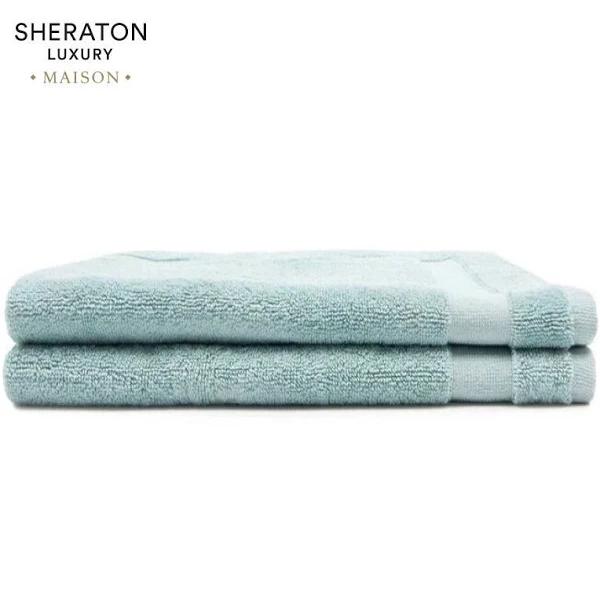 Sheraton Luxury Maison Greenwich 2 Pack Bath Mat - Cloud Blue