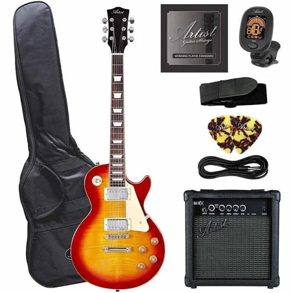 Artist AP1 Cherry Burst Electric Guitar w/ Accessories & Amp