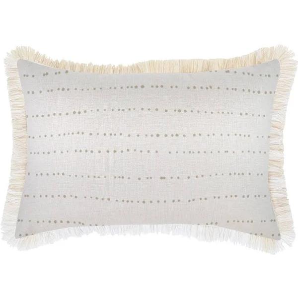 Cushion Cover-Coastal Fringe Natural-Journey Beige-35cm x 50cm