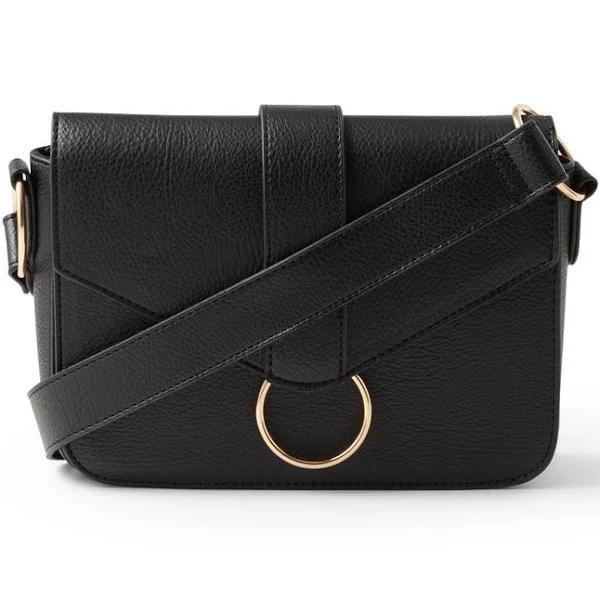 &me Women's Ring Trim Crossbody Bag - Black