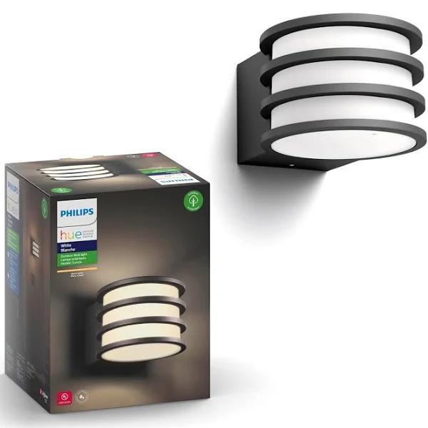 Philips - Hue White Lucca Outdoor Lantern - Black