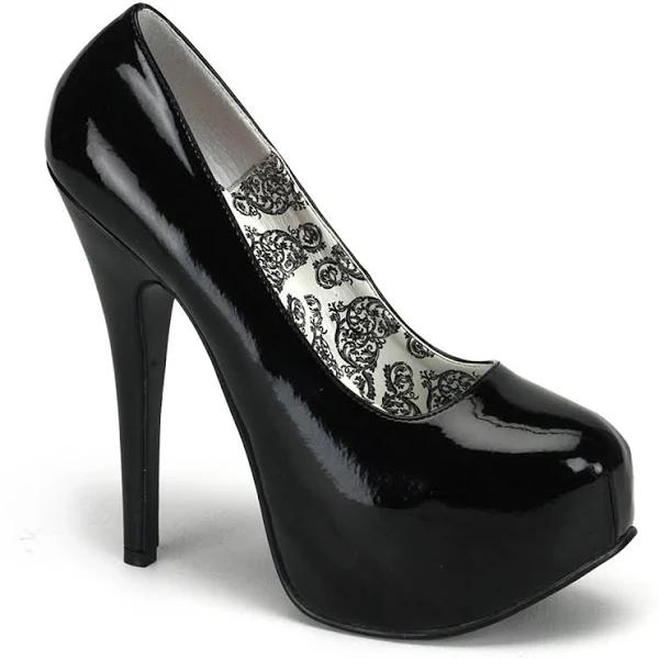 Bordello TEEZE-06 Black Patent Women's US 10