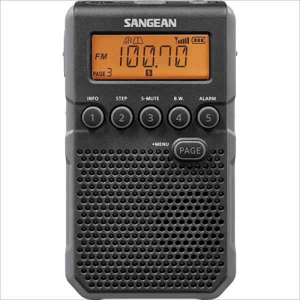 Sangean DT-800BK AM/FM Weather Alert Pocket Radio (Black)