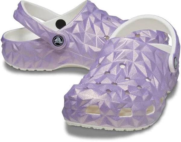 Crocs Classic Iridescent Geometric Clog; White, W11/M9