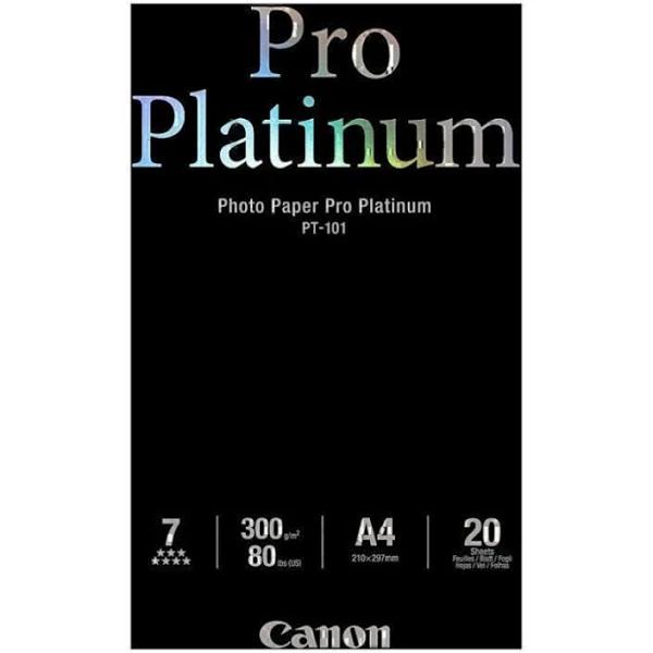 Canon A4 Photo Paper Pro Platinum 20 Sheets