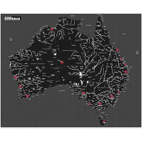 Palomar PW-Australia Pin World Australia Wall Felt Map