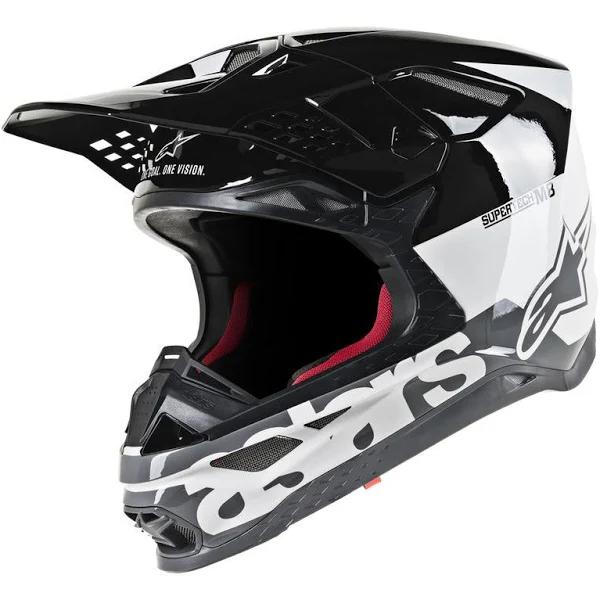 Alpinestars 2022 S-M8 Radium Black/White/Grey Helmet - S