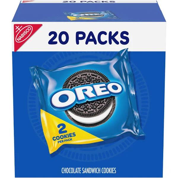 Oreo Sandwich Cookies, Chocolate, 20 Packs 20 ea